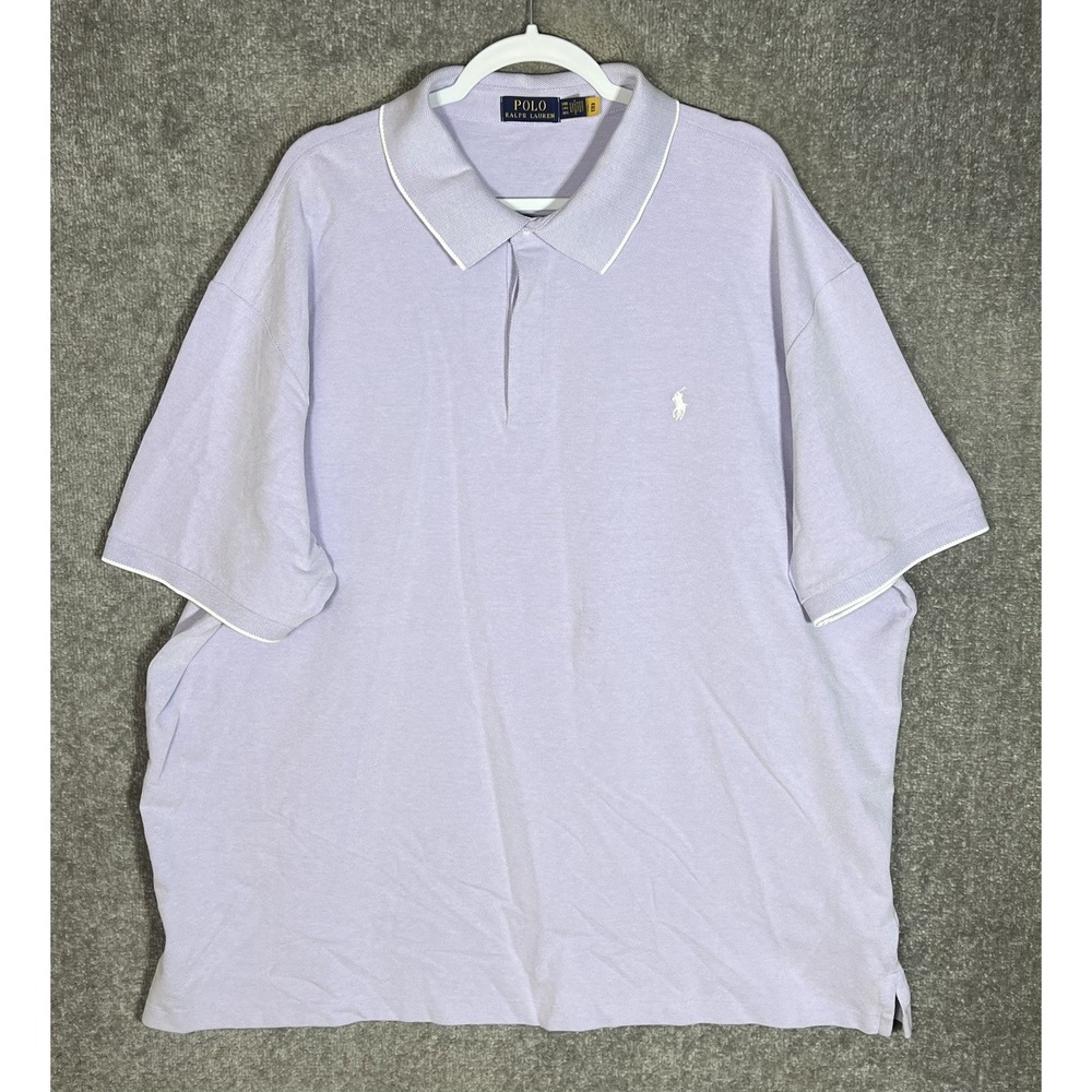 POLO Ralph Lauren Polo Shirt Mens Size 3XB Purple Stretch Short Sleeve Preppy
